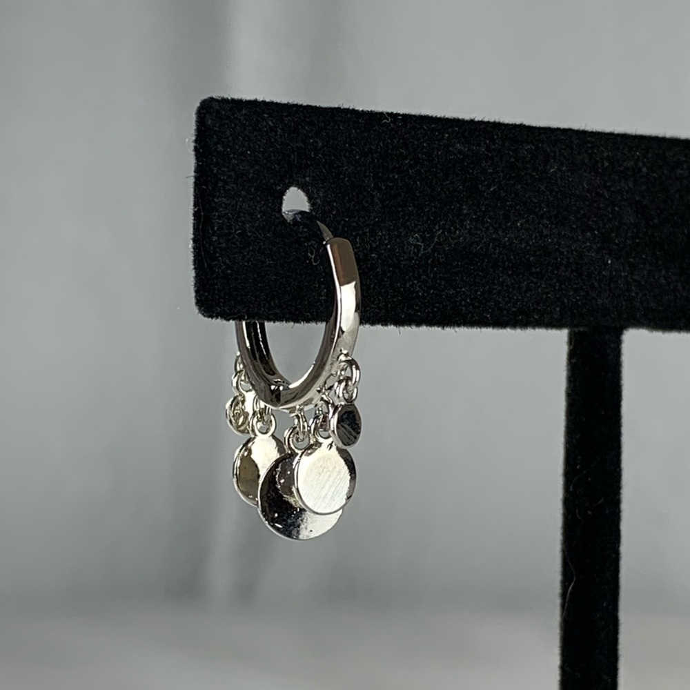 Gold and Silver Small Tassel Hoops - Picture 8 of 10
